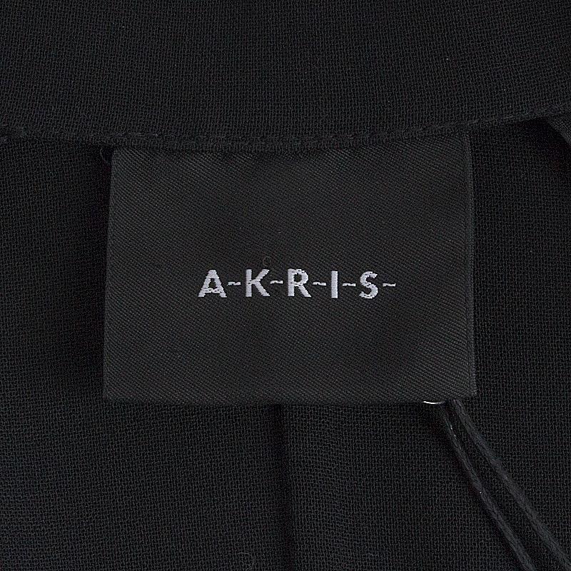 AKRIS black wool MANDARIN NECK ZIP FRONT Blazer Jacket 34 XS In Excellent Condition In Zürich, CH