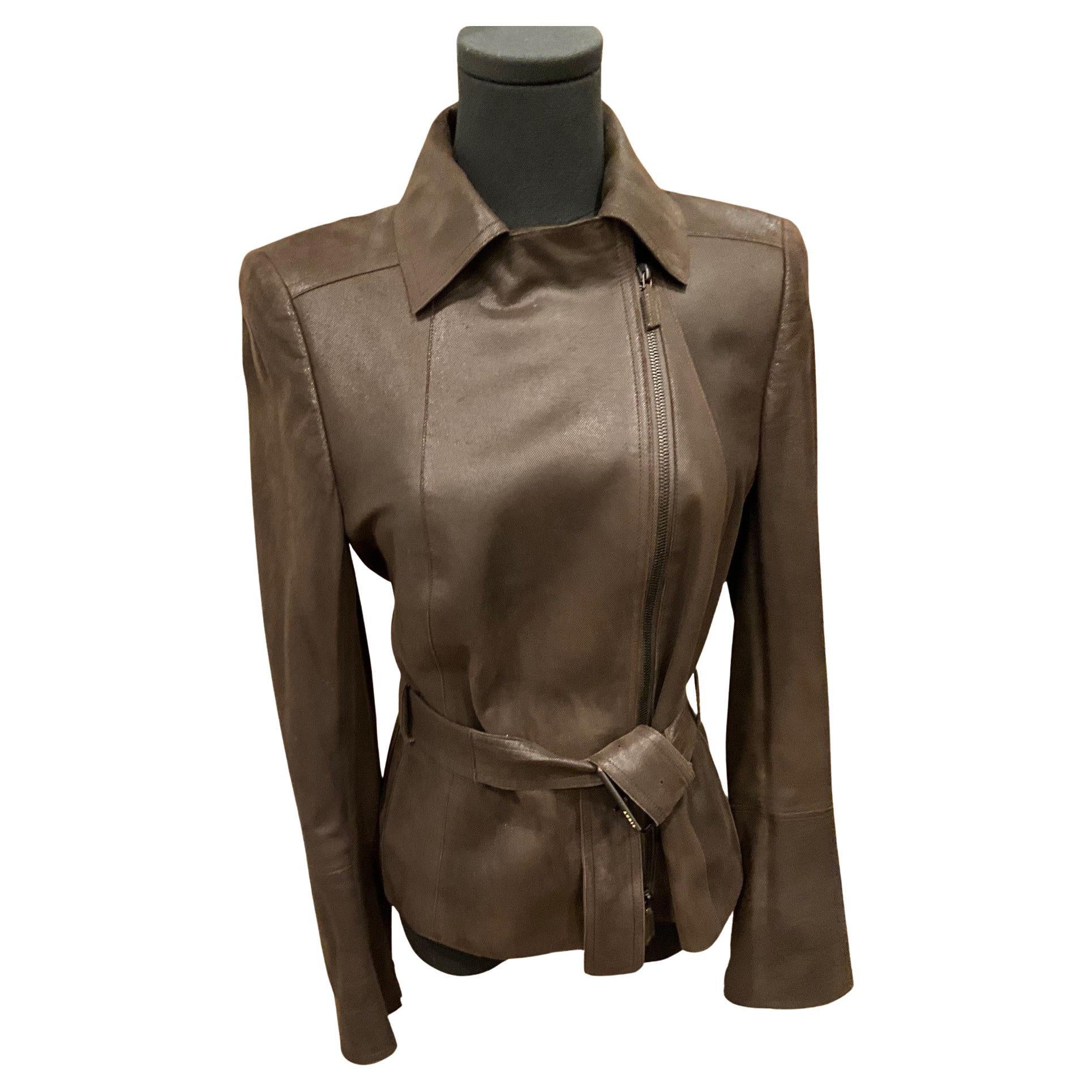 Akris Brown Lamb Suede Jacket