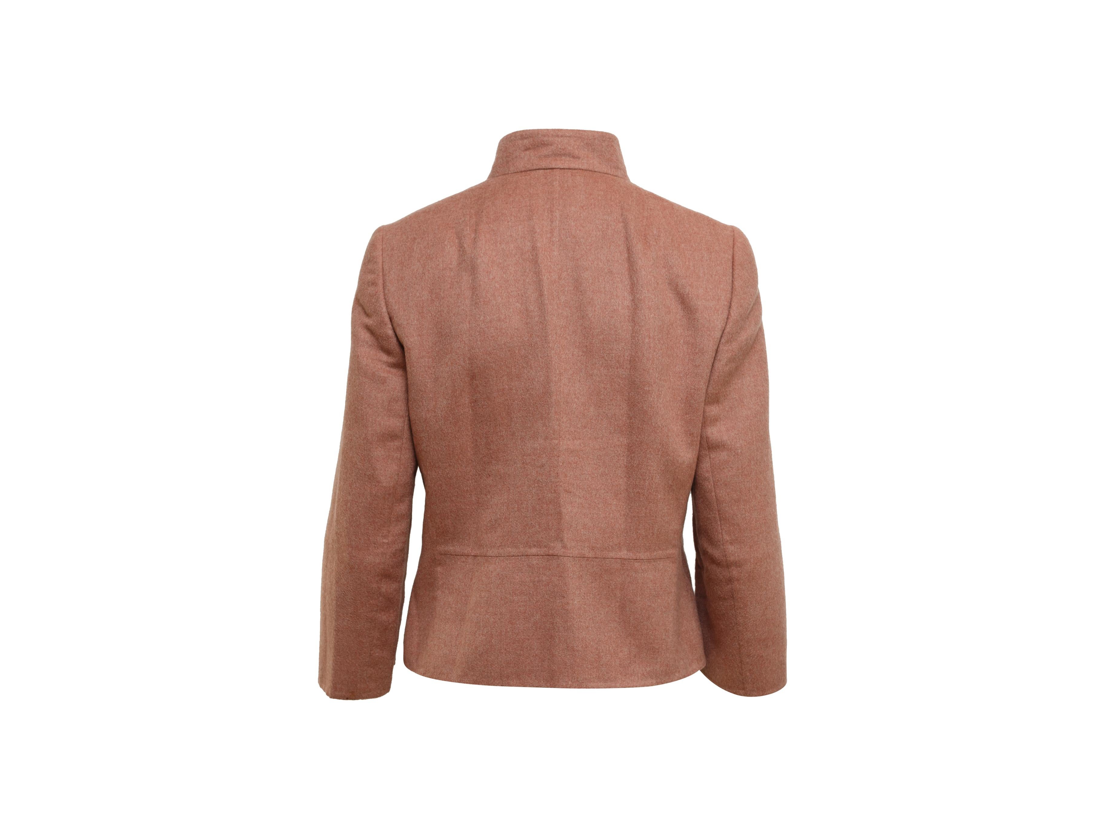 Akris Dusty Rose Cashmere Jacket In Good Condition In New York, NY