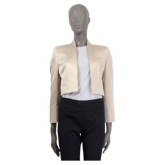 AKRIS Gold Seide & Wolle OPEN CROPPED Jacke 38 M