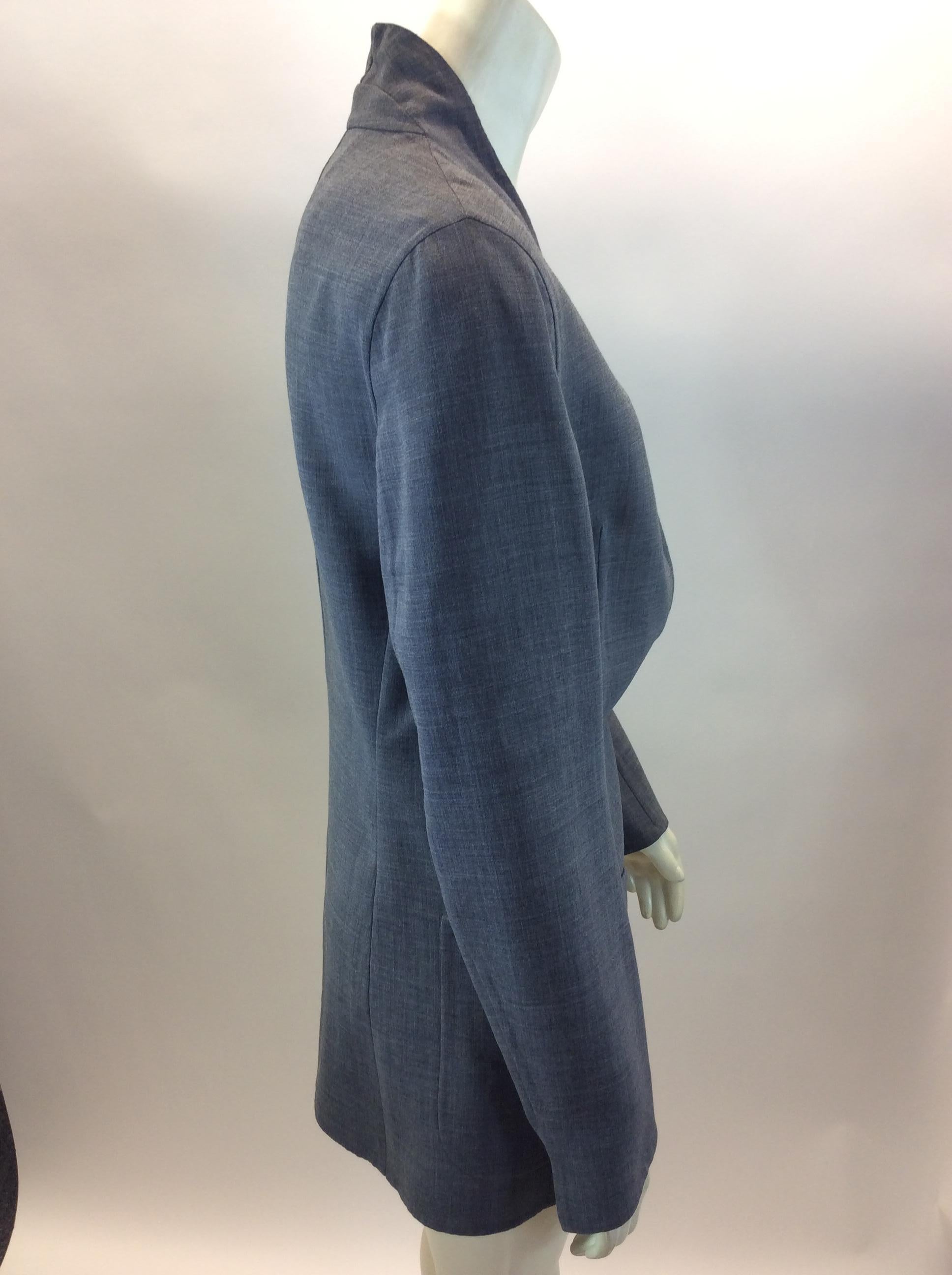 Akris Grey Linen and Wool Jacket In Good Condition For Sale In Narberth, PA