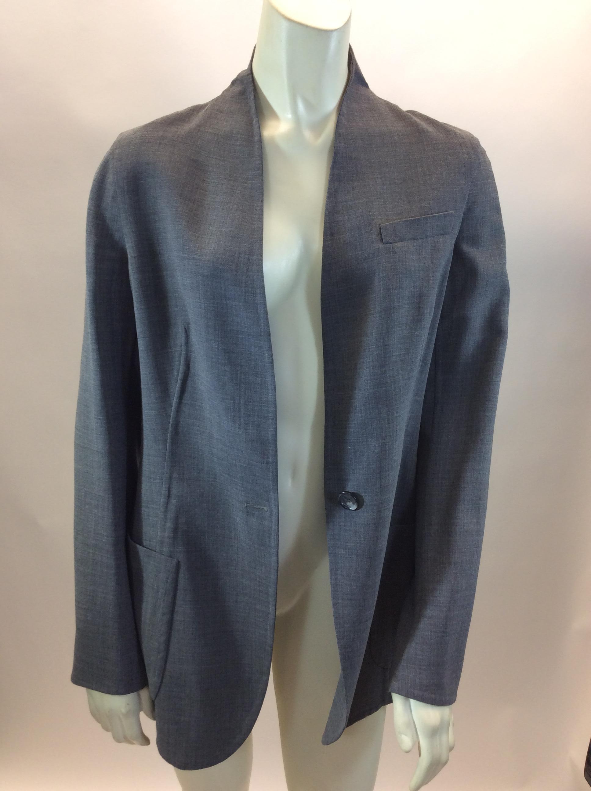 Akris Grey Linen and Wool Jacket For Sale 1