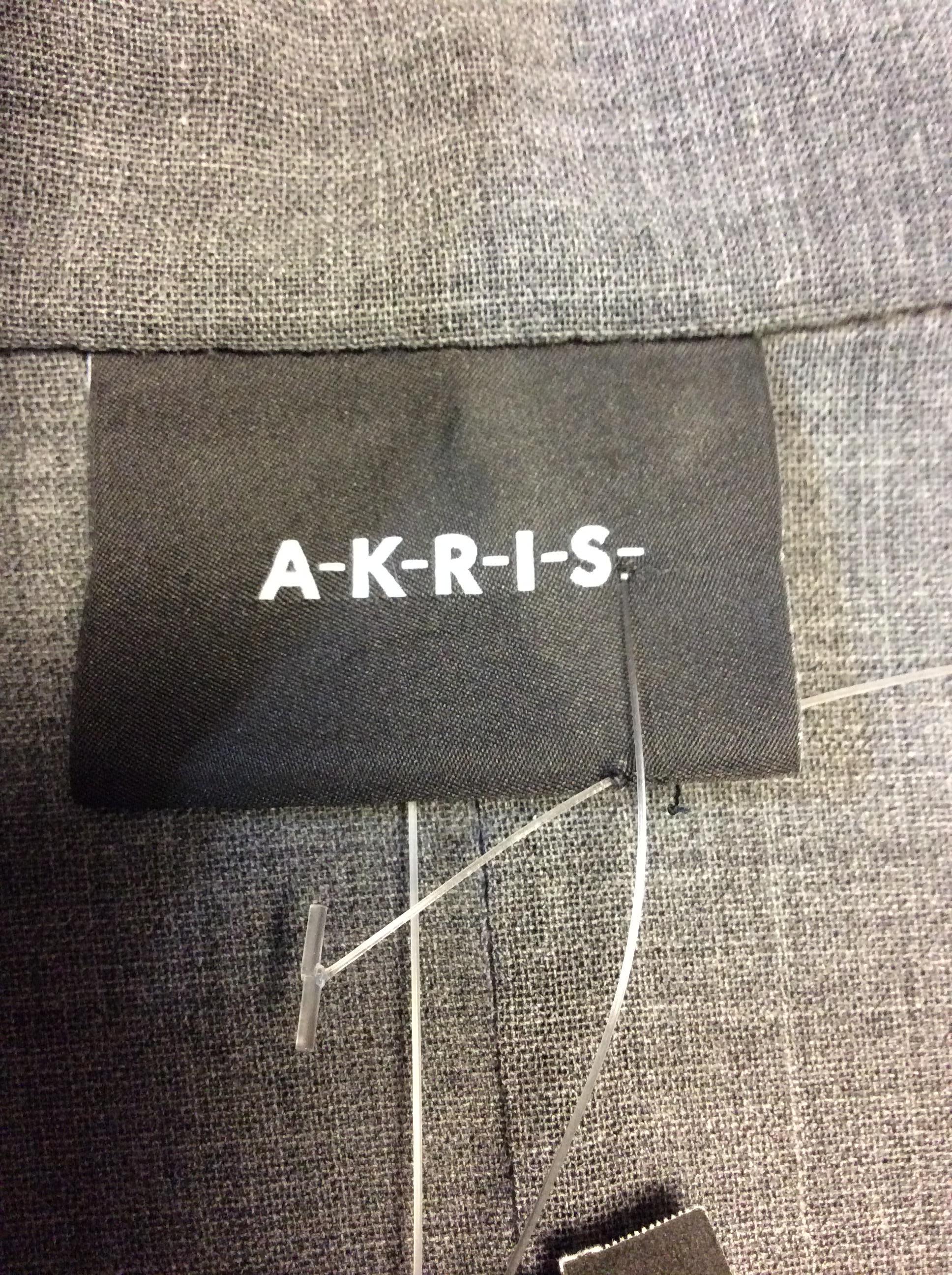Akris Grey Linen and Wool Jacket For Sale 2
