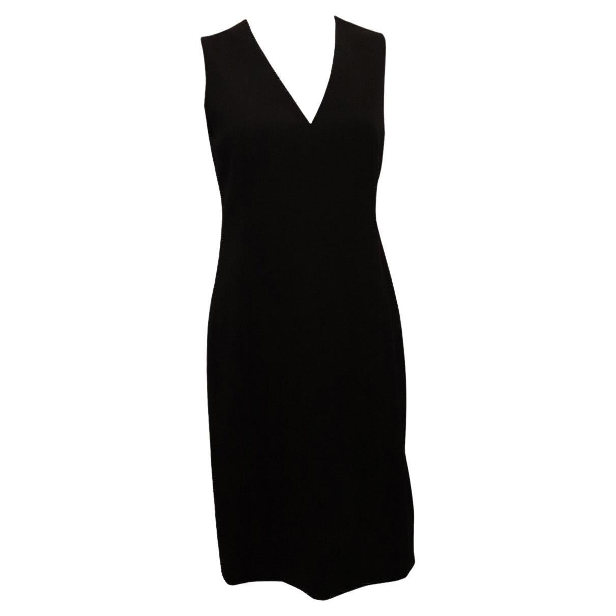 Akris Ink Blue Shift Dress with Silk Lining For Sale