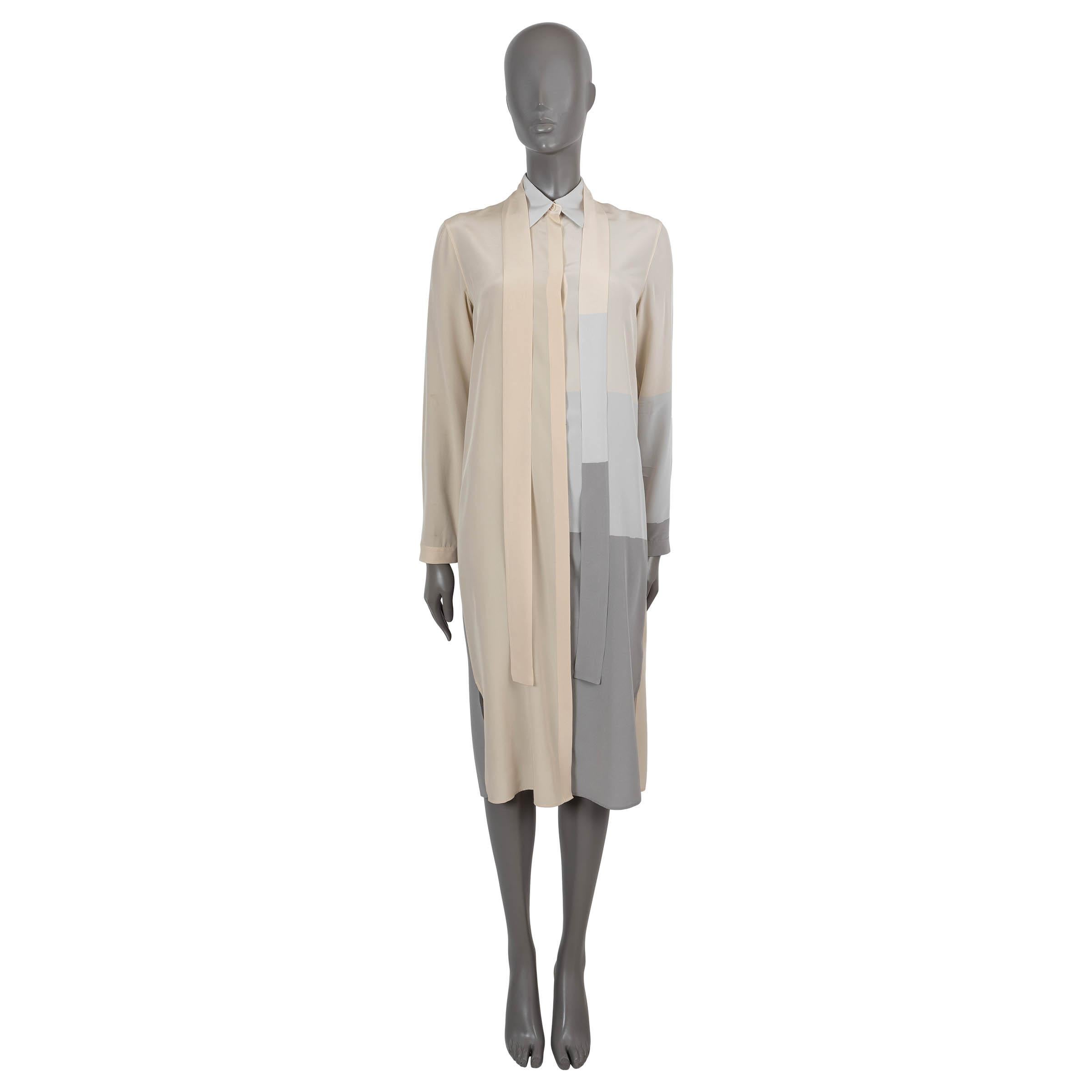 Akris multi seta pastello 2020 COLORBLOCK SHIRT Abito 34 XS In condizioni ottime in vendita a Zürich, CH