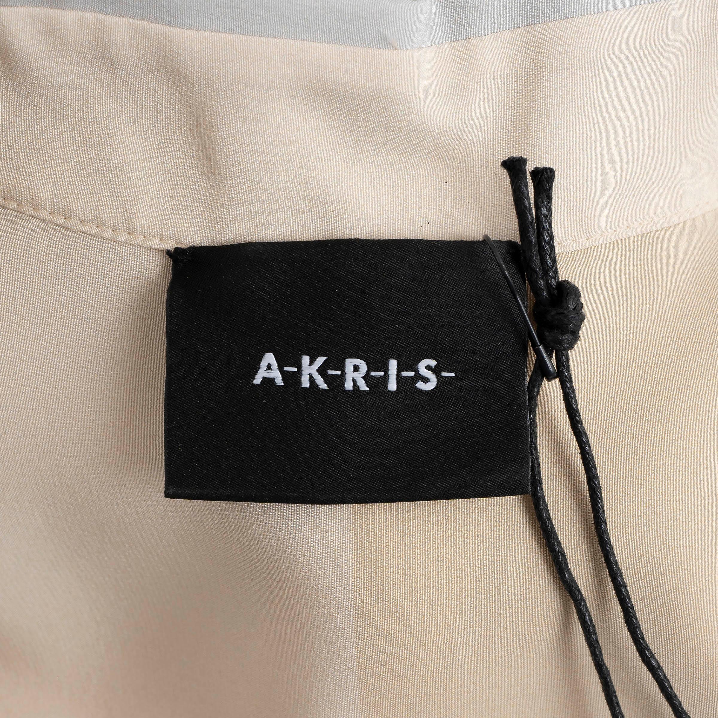 Akris multi seta pastello 2020 COLORBLOCK SHIRT Abito 34 XS in vendita 1