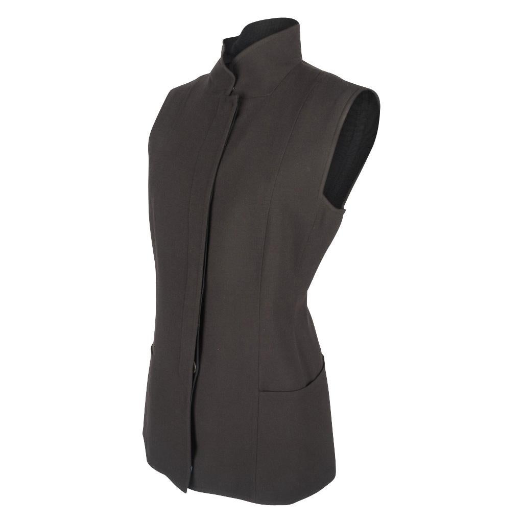 Akris Pant Suit Three (3) Piece Long Vest Supple Leather Bolero Jacket 10 4