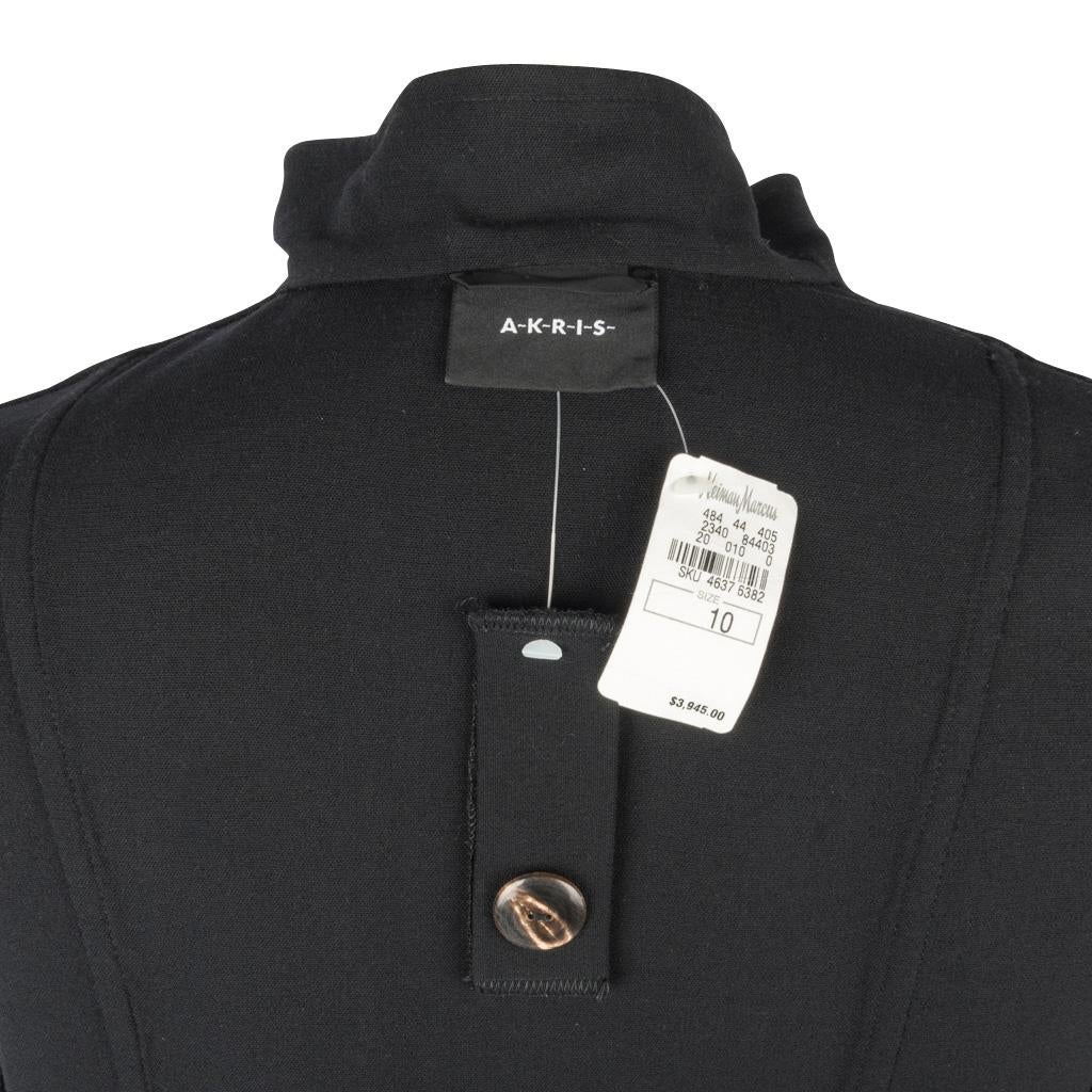 Akris Pant Suit Three (3) Piece Long Vest Supple Leather Bolero Jacket 10 7