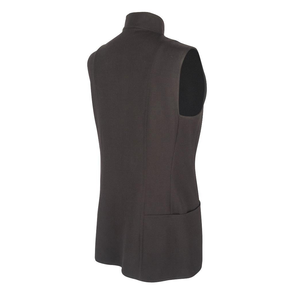 Akris Pant Suit Three (3) Piece Long Vest Supple Leather Bolero Jacket 10 1