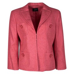 Akris Pink Cashmere Linen Jacket L