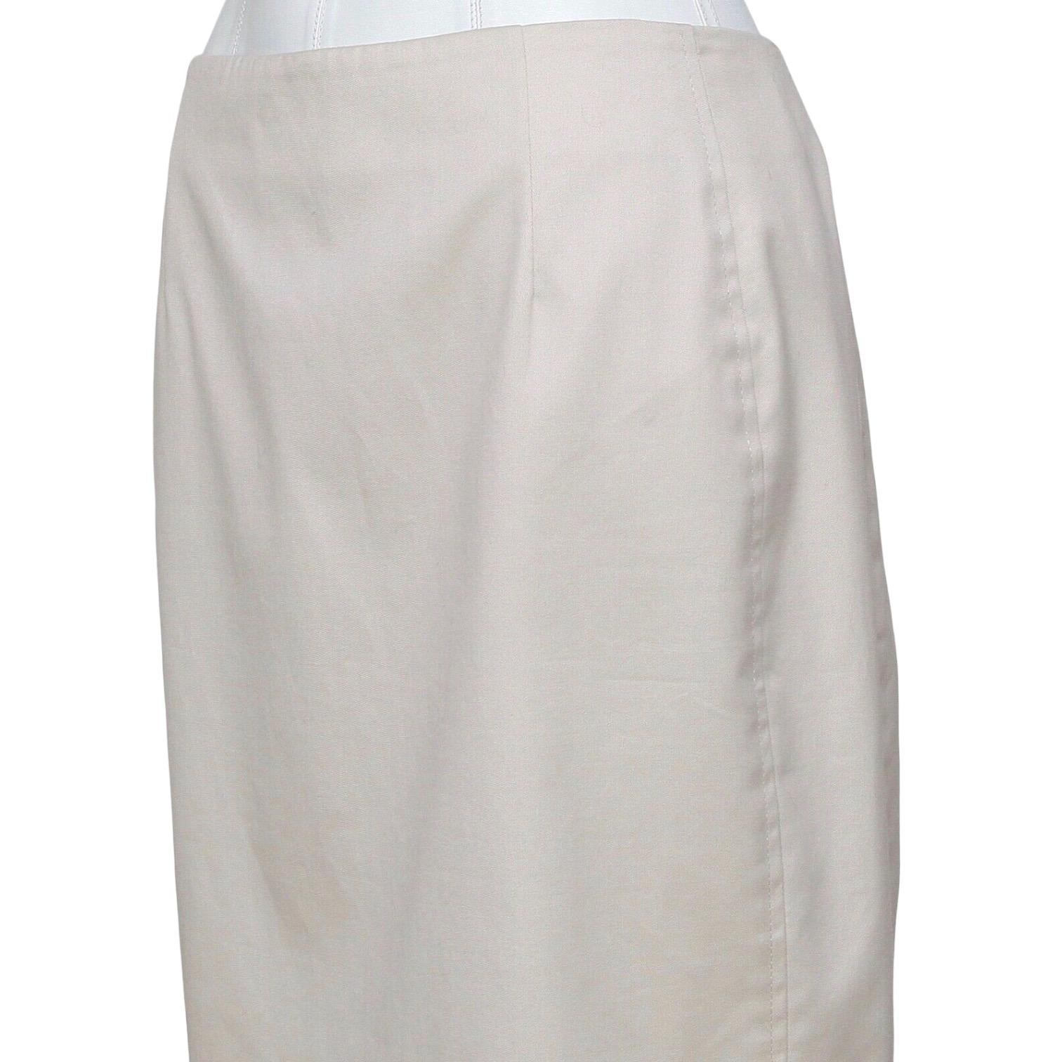 AKRIS PUNTO Beige Skirt Dress Straight Cotton Clothing US 8 FR 40 For Sale 2