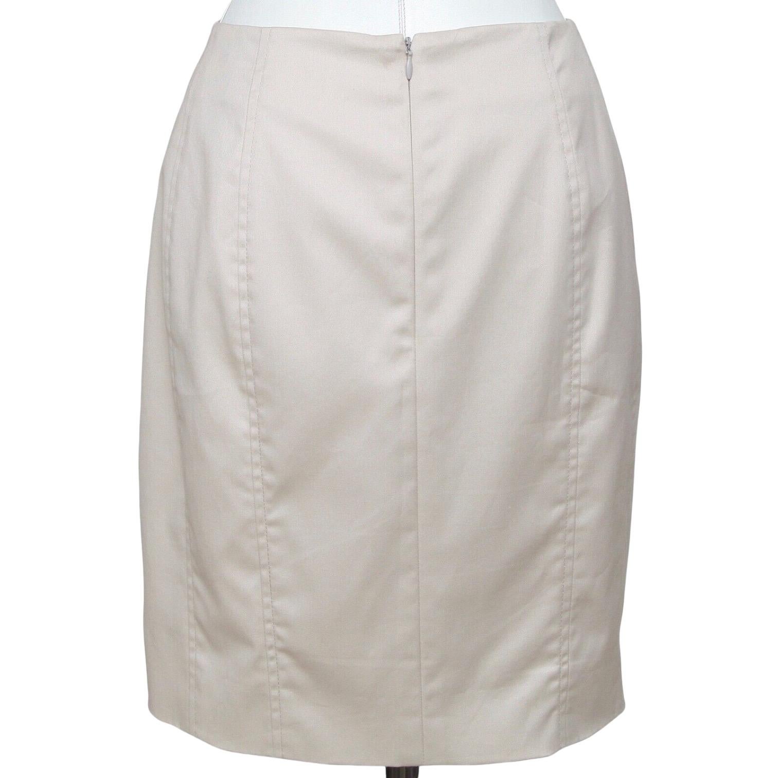 AKRIS PUNTO Beige Skirt Dress Straight Cotton Clothing US 8 FR 40 For Sale 3