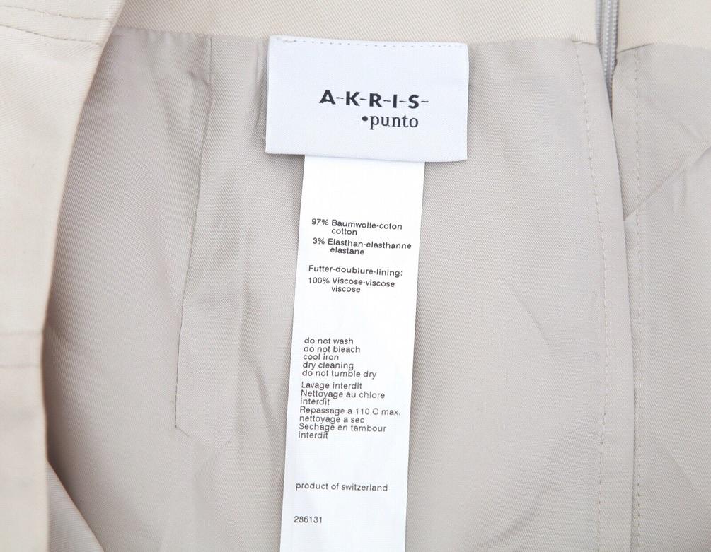 AKRIS PUNTO Beige Skirt Dress Straight Cotton Clothing US 8 FR 40 For Sale 4
