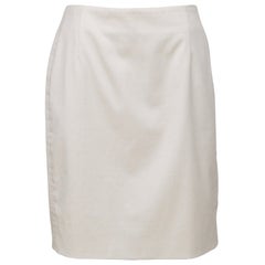 AKRIS PUNTO Rock Kleid aus gerader Baumwolle in Beige, US 8 FR 40