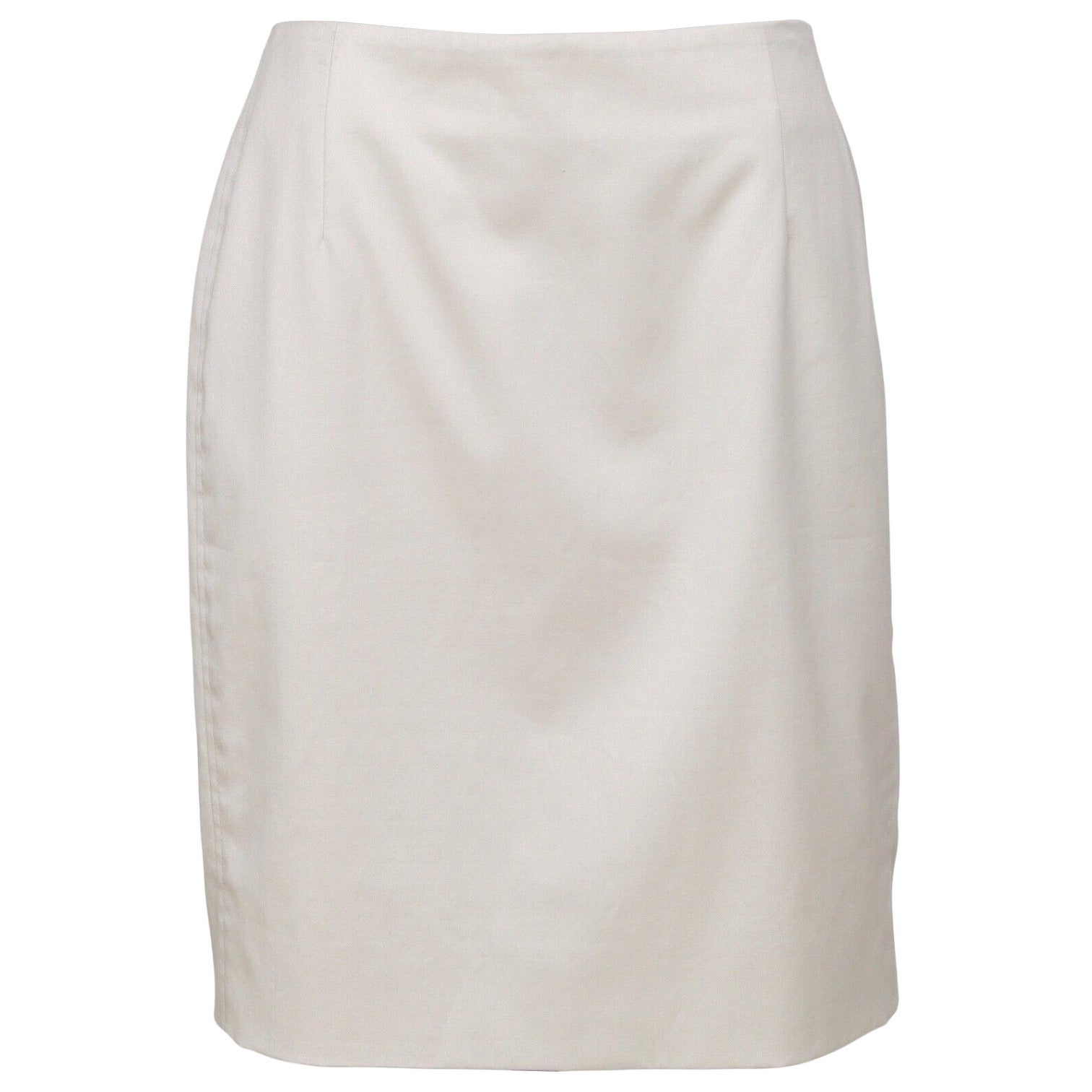 AKRIS PUNTO Beige Skirt Dress Straight Cotton Clothing US 8 FR 40 For Sale