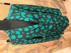 Akris Punto Black and Green Print Jacket