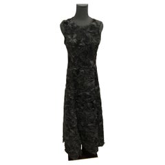 Akris Punto Black Floral Formal Gown