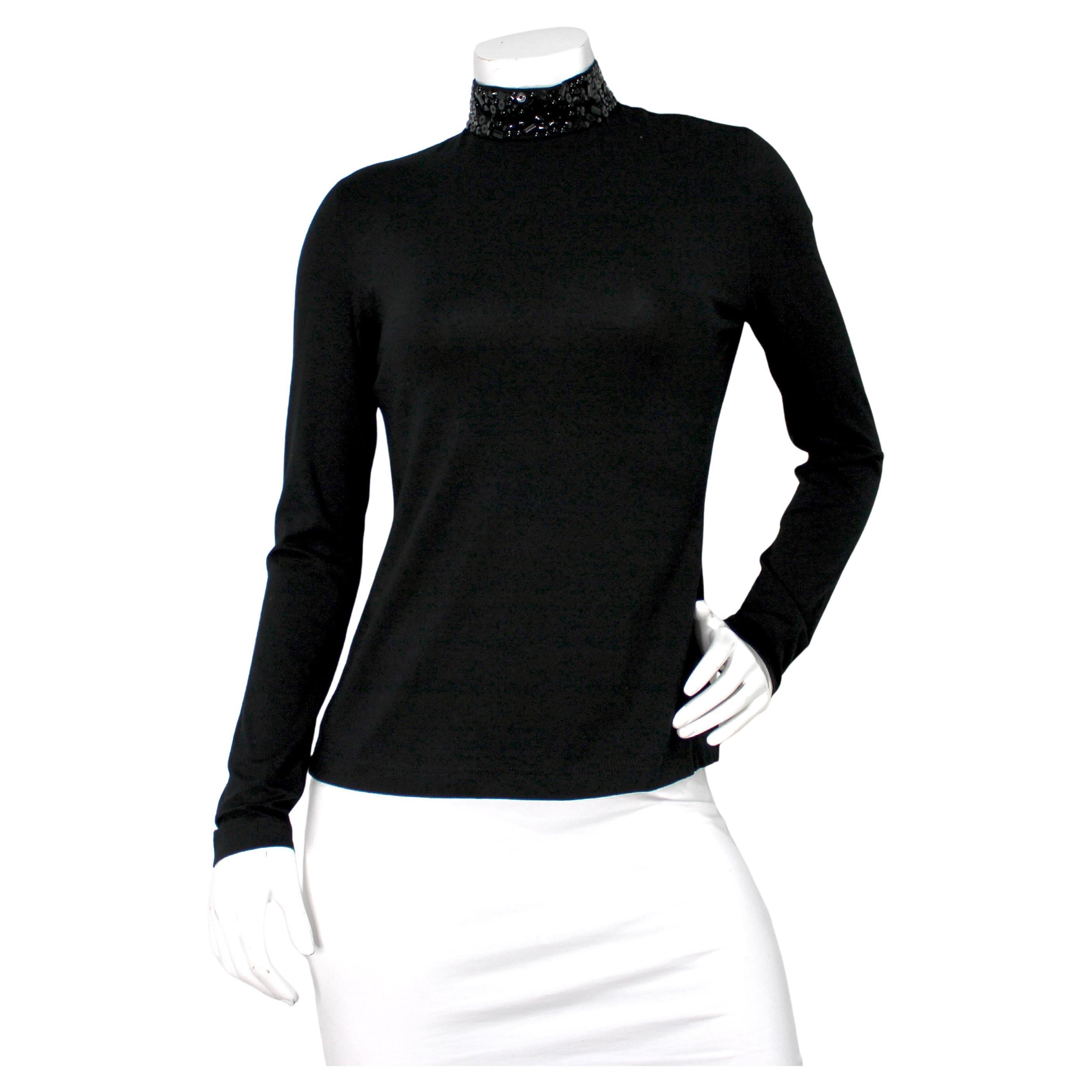 Akris Punto - Chemise à manches longues en modal clouté - noir en vente