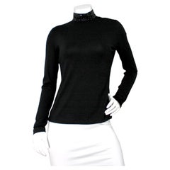 Akris Punto - Camicia a maniche lunghe con borchie in modal nero