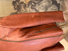 Akris Punto Caramel Leather Jacket Size US 8