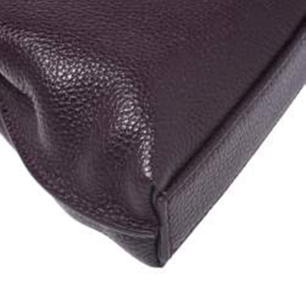 Akris Purple Leather Crossbody Bag In Excellent Condition For Sale In Dubai, Al Qouz 2