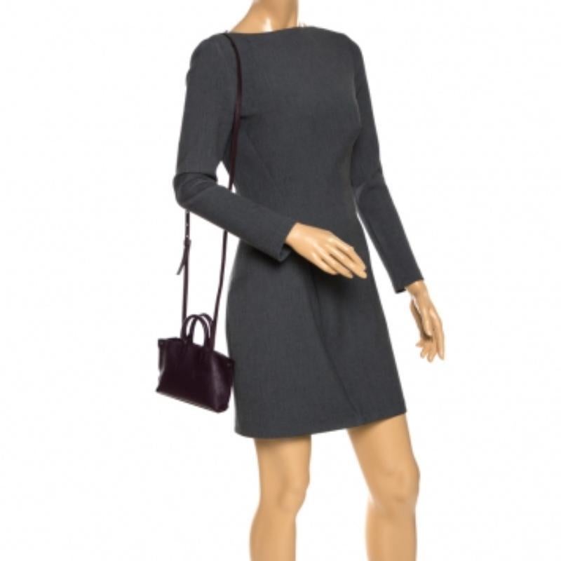 Bolso Crossbody de piel morada Akris en venta 4
