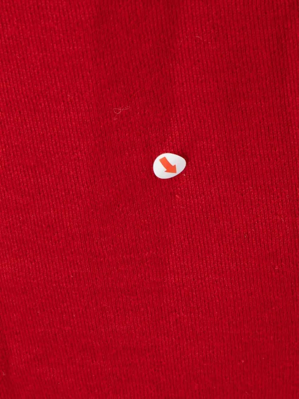 Akris Red Cashmere Half Zip Knit Dress Size M For Sale 2