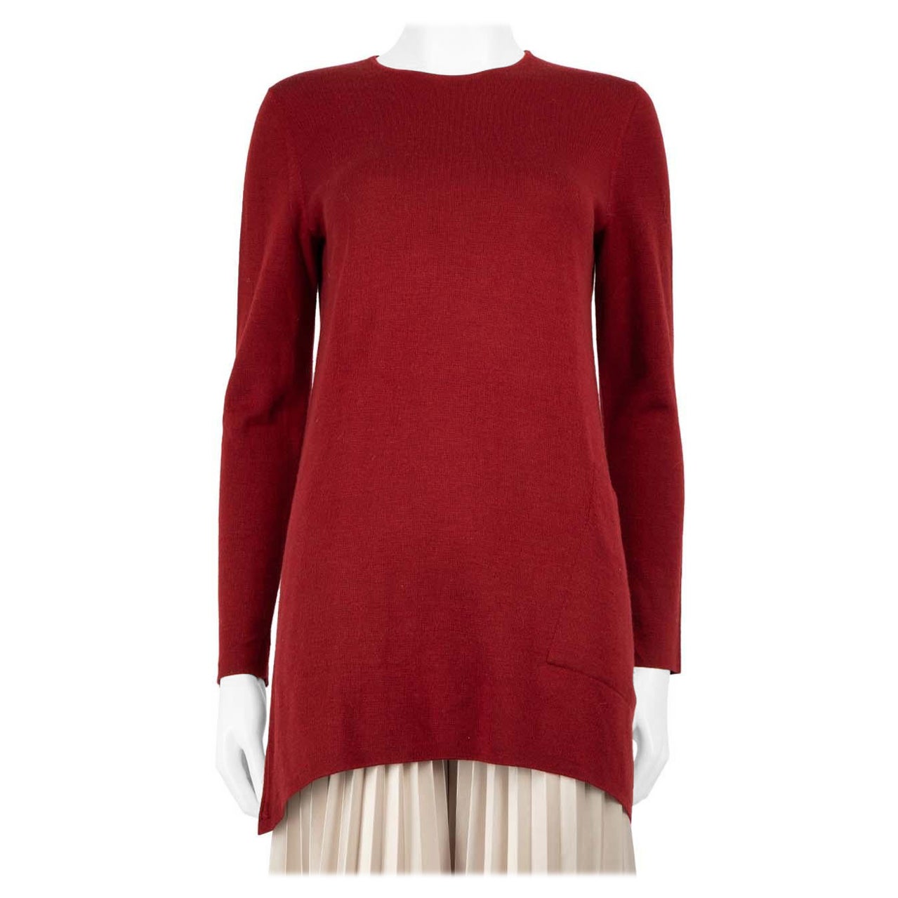 Akris Red Cashmere Knit Top Size M