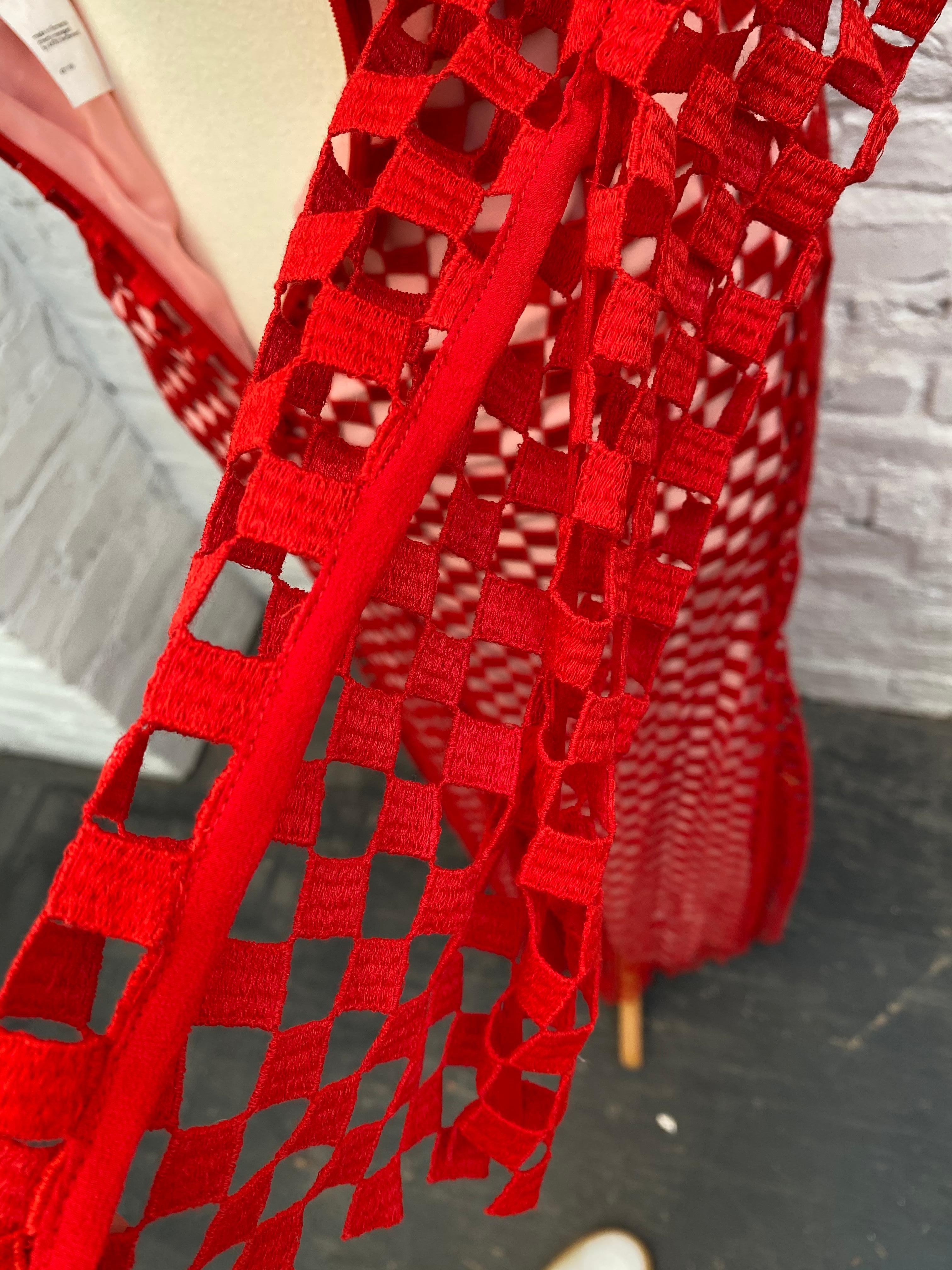 Akris Red Crochet Dress 3