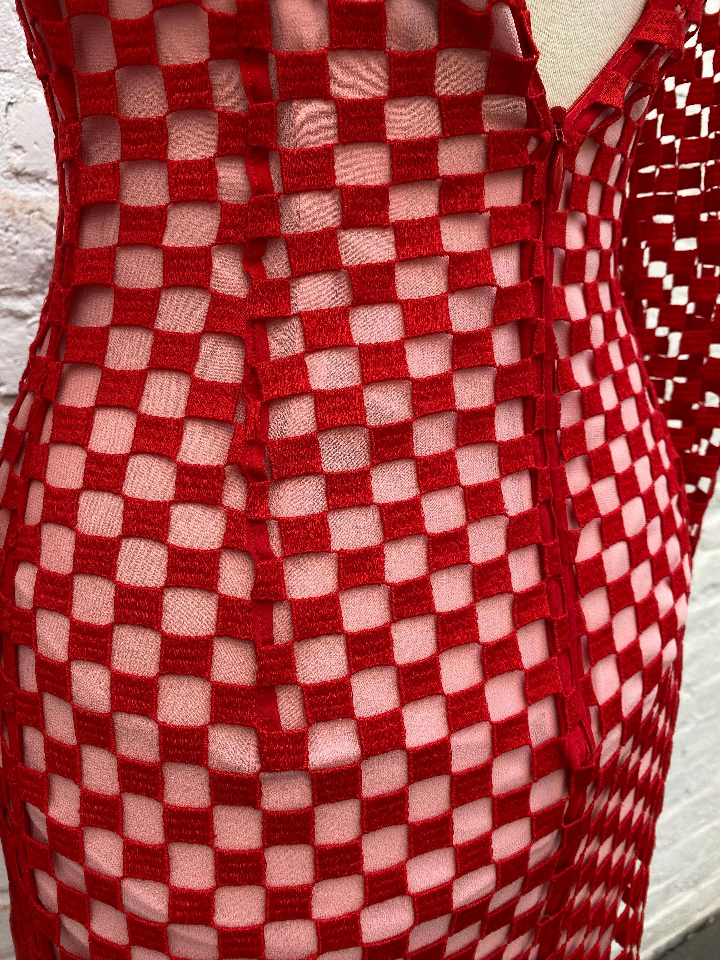 crochet red dress