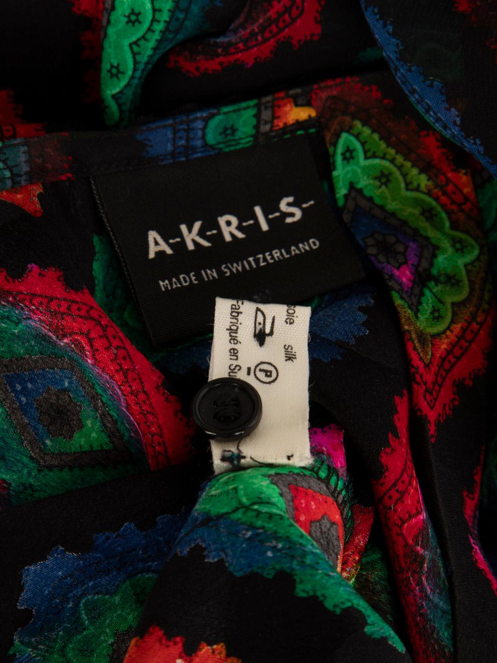 Donna Akris Top in seta a fantasia taglia L.A. in vendita