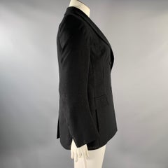 AKRIS, talla 12, lana negra con purpurina  Chaqueta brillante de poliéster