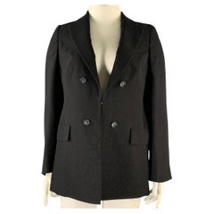 AKRIS, talla 12, lana negra con purpurina  Chaqueta brillante de poliéster