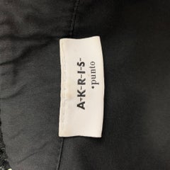 AKRIS Size 2 Black Cotton Blend Mesh Blouse