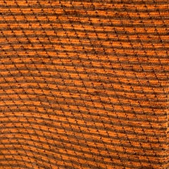 AKRIS Size 8 Orange Brown Polyester Cotton Velvet Leather Cuffs Jacket Blazer