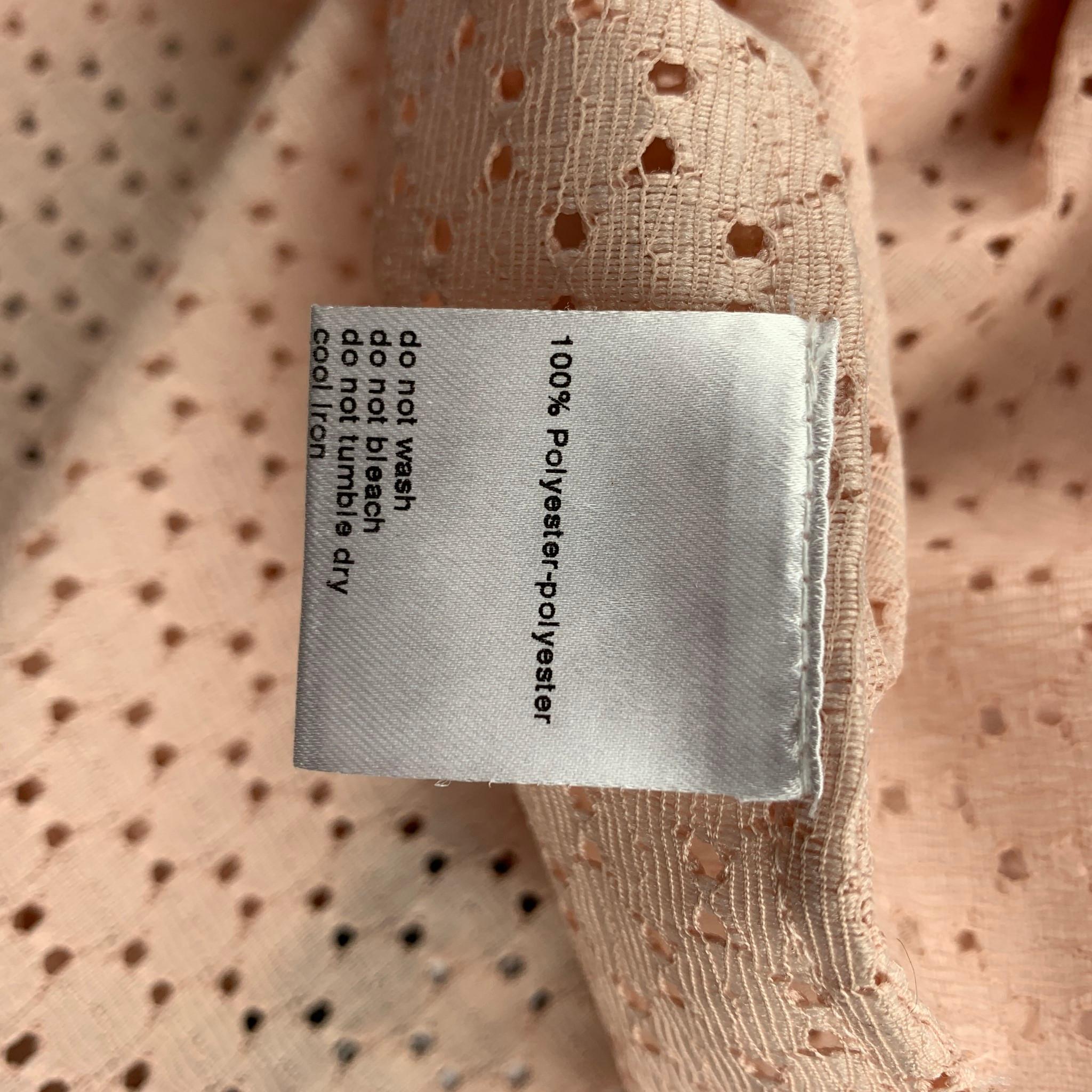 Camicetta a tunica in poliestere con occhielli rosa AKRIS taglia 8 in vendita 1
