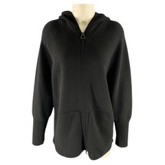 Cárdigan con capucha de cachemira negro de AKRIS, talla M