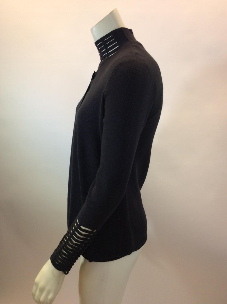 Veste Moto En Dentelle Noire Akris - Taille 6, Neuve Avec étiquettes (NWT)