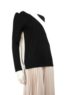 Akris Two Tone Long Sleeve Knit Top Size XL