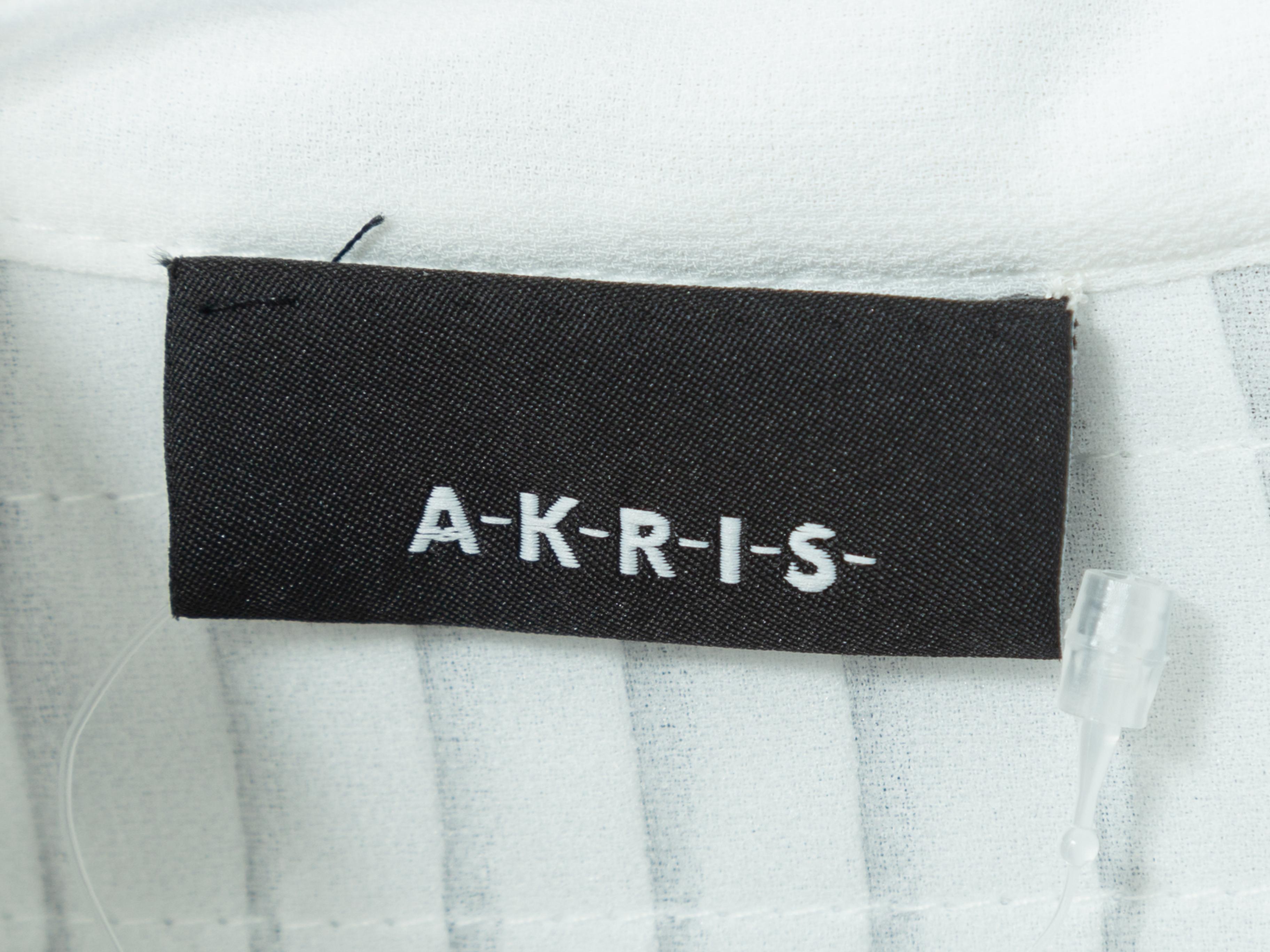 Gray Akris White Sleeveless Asymmetrical Top