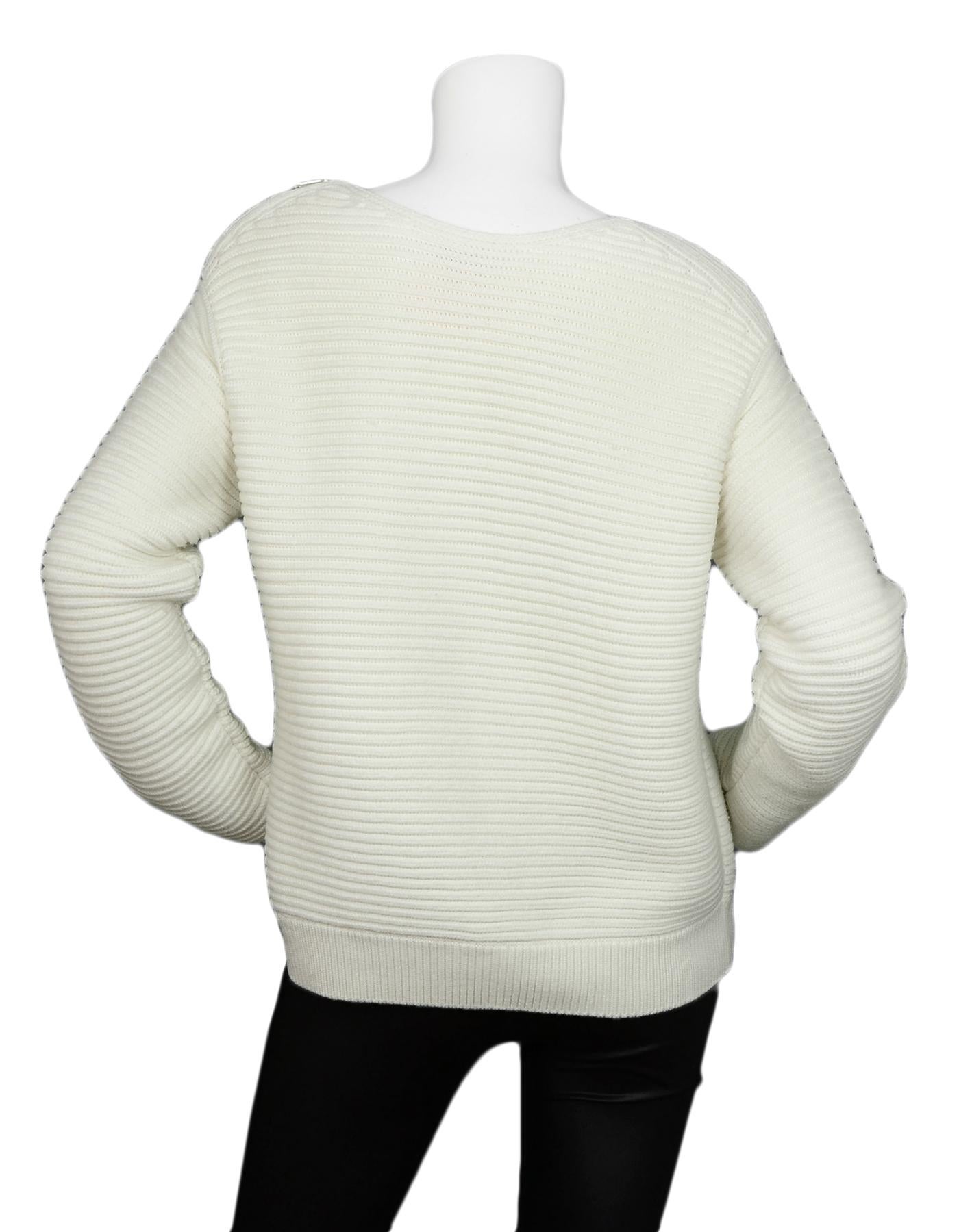 shoulder zipper sweater