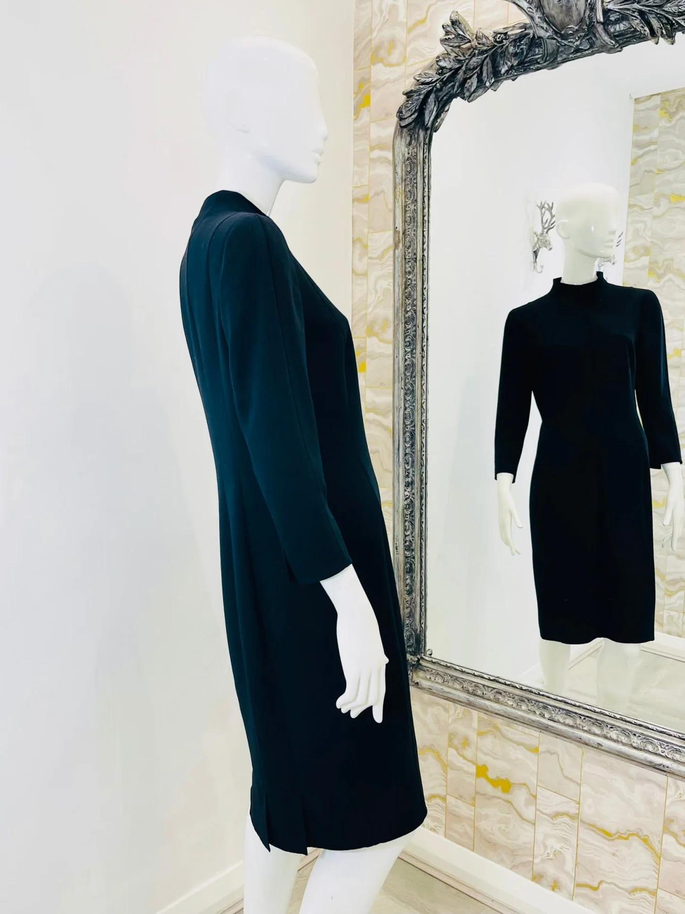 Black Akris Wool Dress For Sale