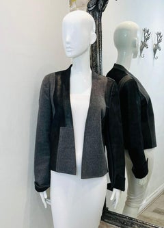 Chaqueta abierta de lana y piel Akris