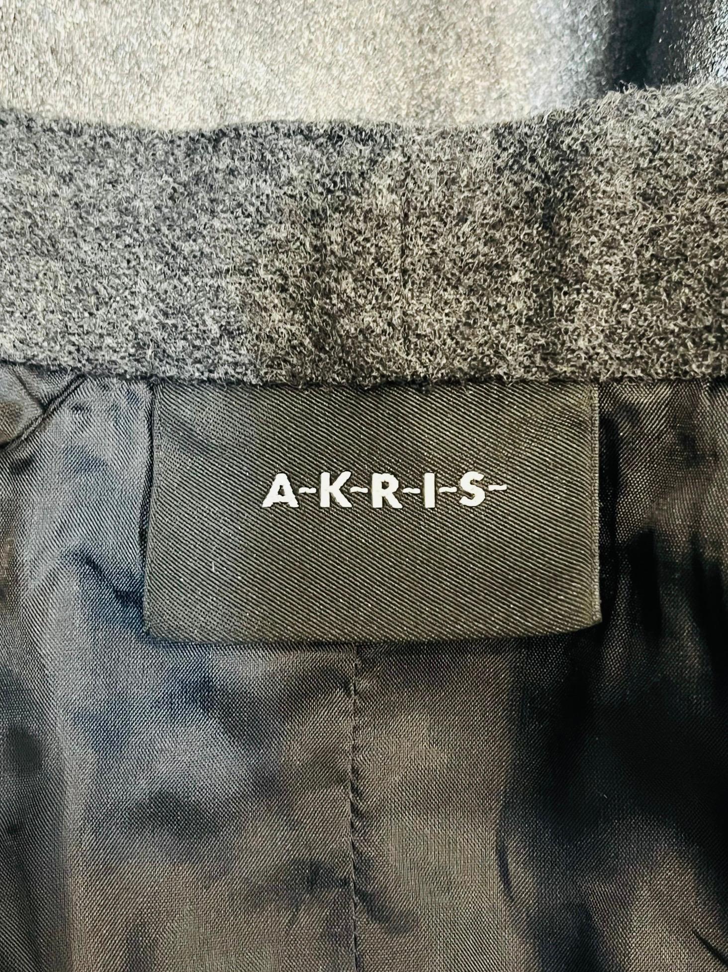 Akris Wool & Leather Open Jacket For Sale 1