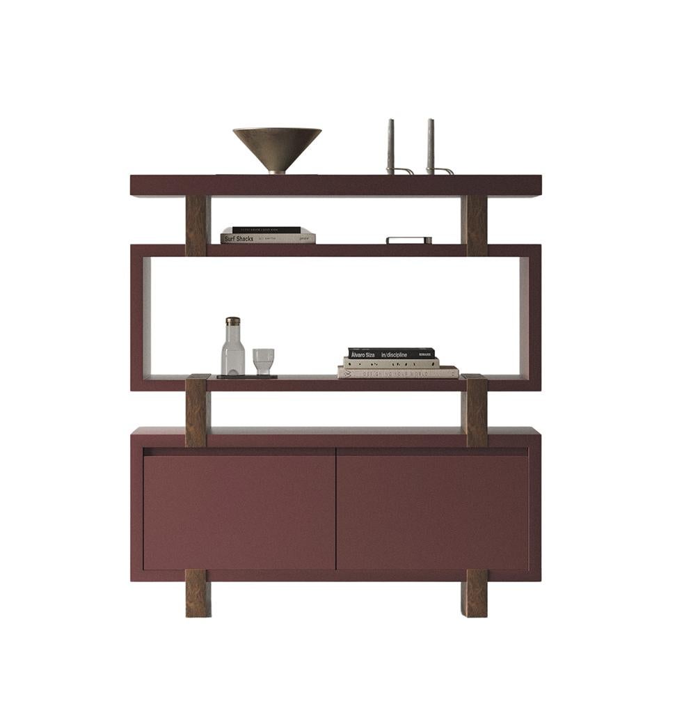 Wood Aks Bookshelf - Beige by Hermhaus For Sale
