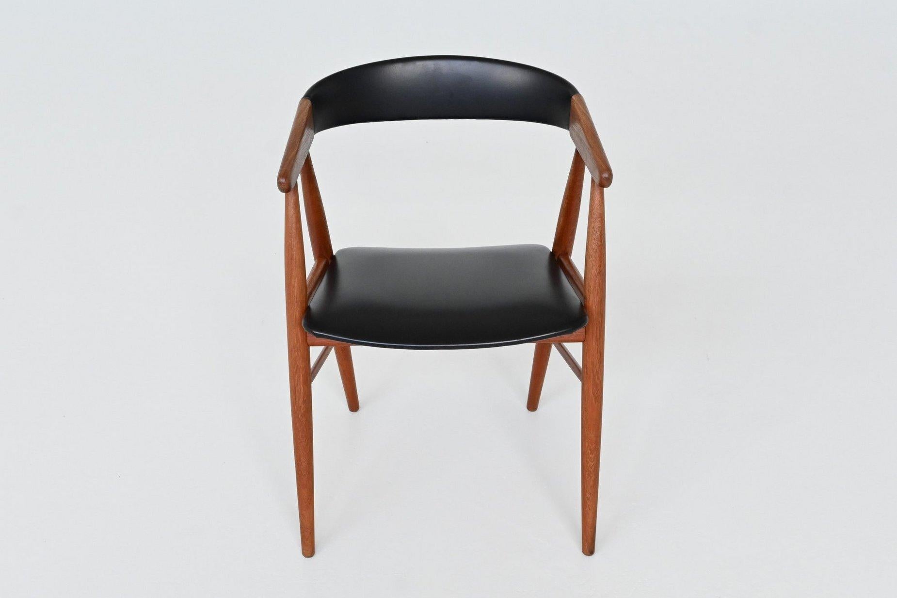 Aksel Bender Madsen and Ejnar Larsen teak dining chairs Denmark 1960 For Sale 7
