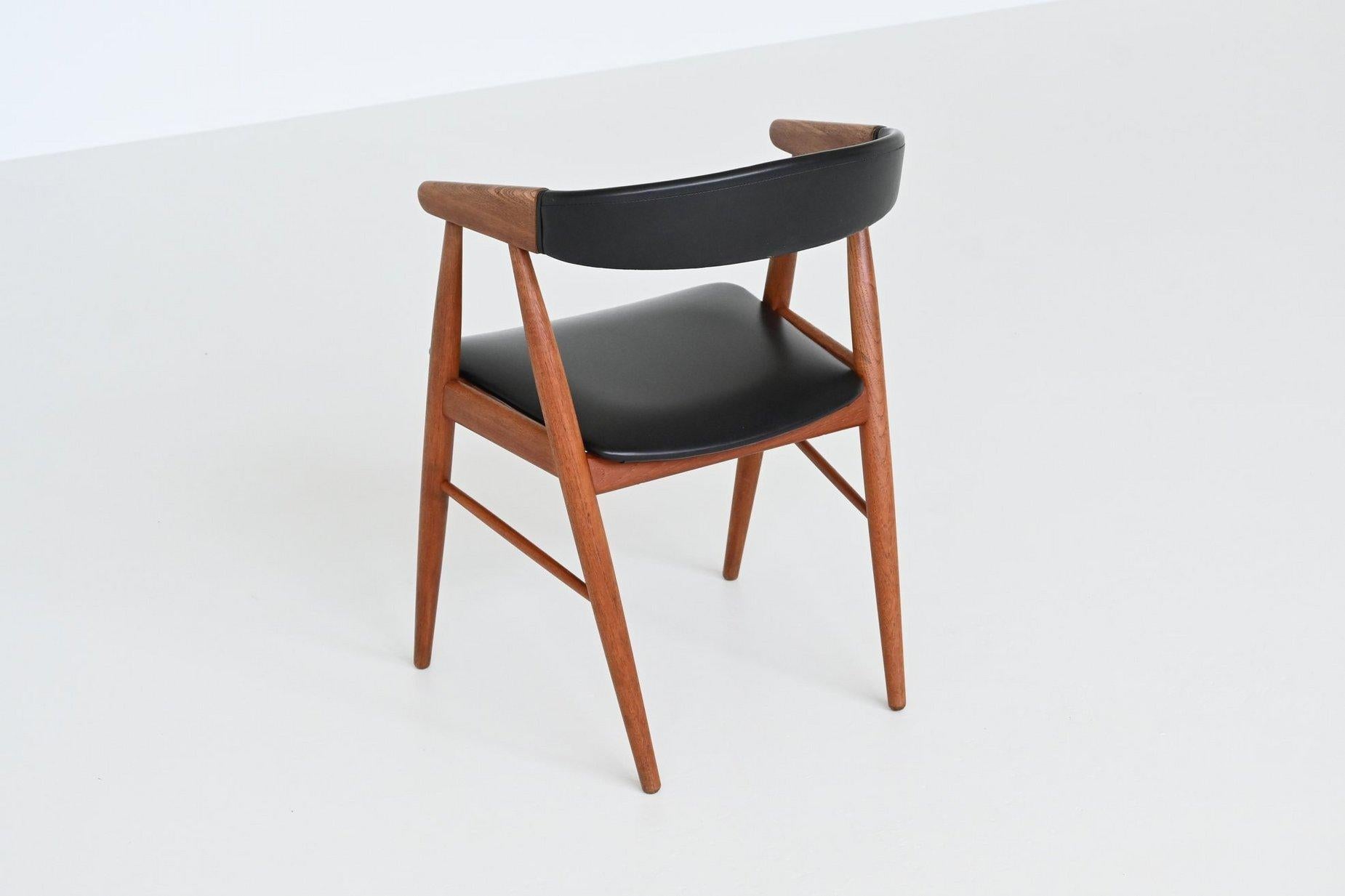 Aksel Bender Madsen and Ejnar Larsen teak dining chairs Denmark 1960 For Sale 13