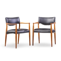 Aksel Bender Madsen and Ejner Larsen Danish Teak Occasional Lounge Chairs - Pair