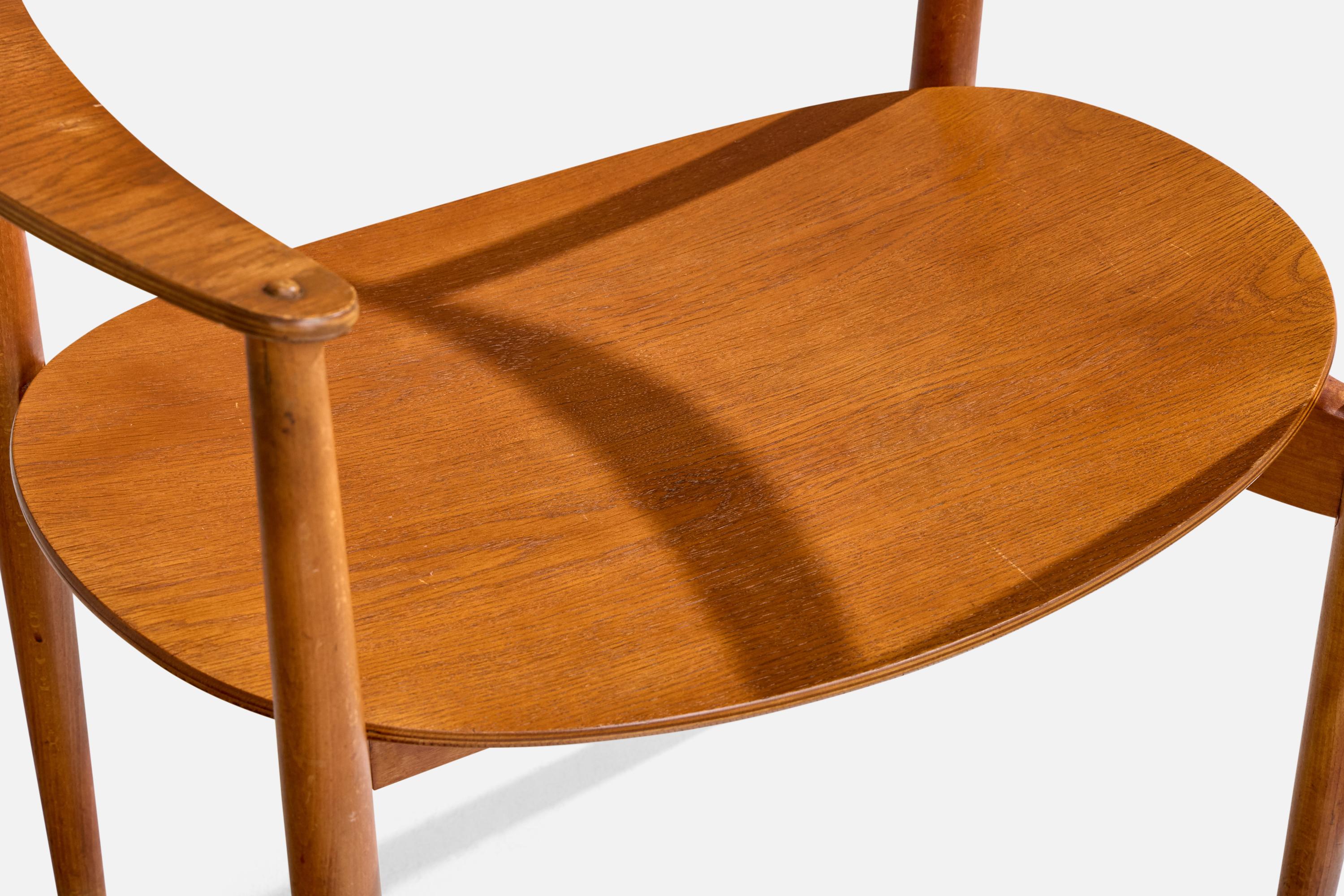 Aksel Bender Madsen et Ejner Larsen, fauteuil, teck, Danemark, années 1950 en vente 3