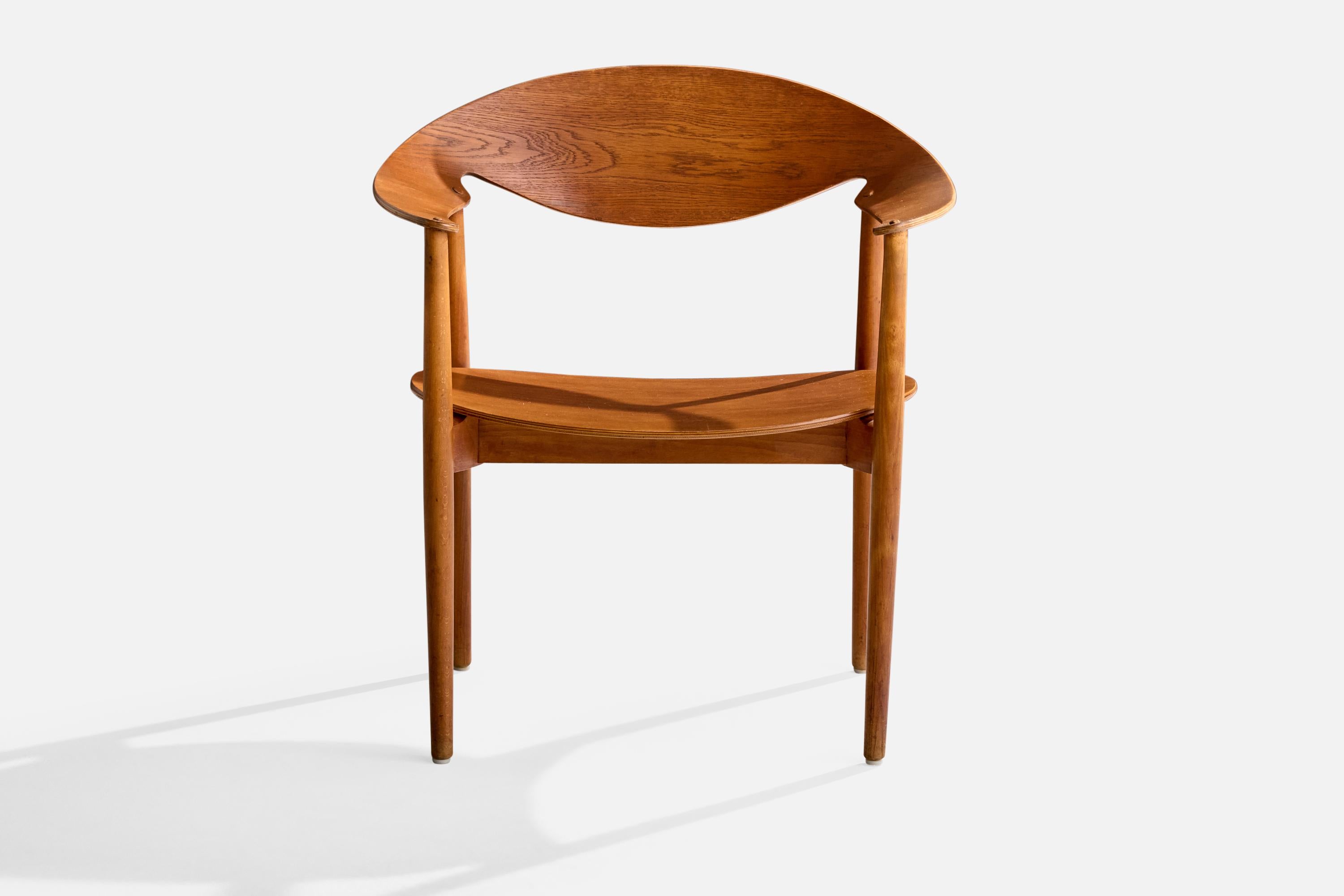 Mid-Century Modern Aksel Bender Madsen et Ejner Larsen, fauteuil, teck, Danemark, années 1950 en vente